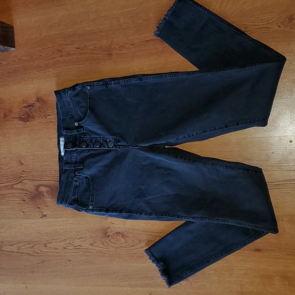 Madewell off black high rise skinny jeans size 27